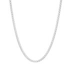 3mm .925 Sterling Silver Flat Mariner Link Anchor Chain Necklace (18