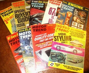 1966 Motor Trend Magazine 9 vol Chevrolet Pontiac Dodge Olds Ford Plymouth Buick - Picture 1 of 12