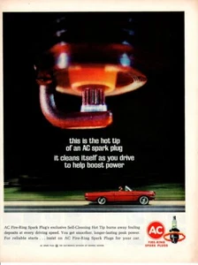 Advertising print Car part ad AC spark plug Fire Ring Hot Tip self cleaning GM - Picture 1 of 1