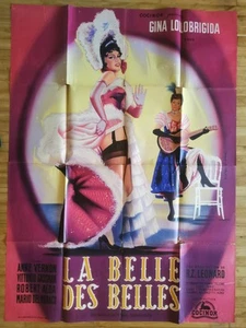 affiche cinema 120x160 Litho Mascii Belle Des Belles Lollobrigida Gassman French - Afbeelding 1 van 5
