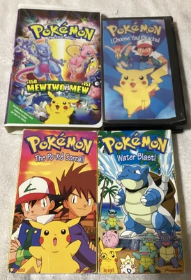 Pokemon VHS Movie Lot of 4 Viz 4Kids 1997 1998 - Image 1 of 3