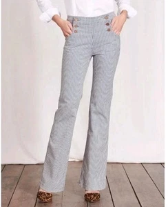 Boden Ladies Southampton Sailor JeansNavy StripesSize UK 8P Excellent Condition - Picture 1 of 7