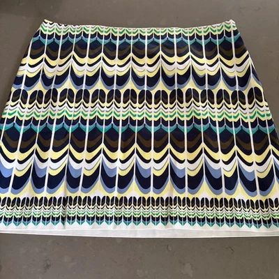 Falda Talbots Mujer Talla 20 Pluma Geo Pavo Real Estampado Boho Artístico Amarillo Azul NUEVA Foto 1 de 4