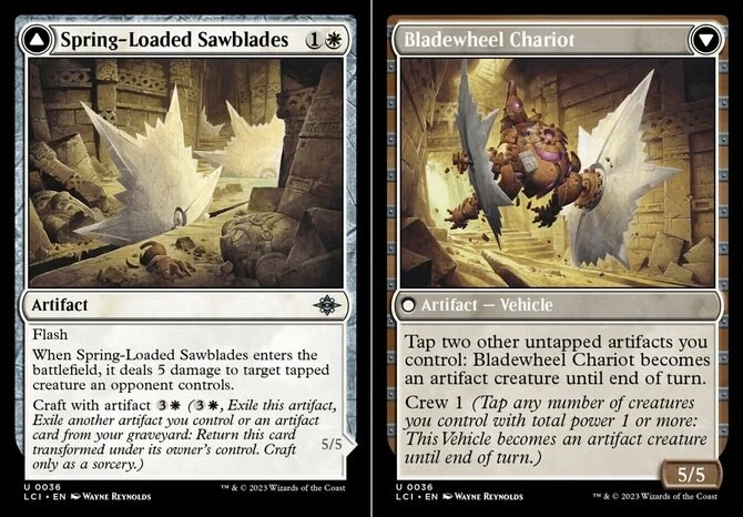 x1 Spring-Loaded Sawblades // Bladewheel Chariot - Lost Caverns of Ixalan - NM - - Image 1 of 1