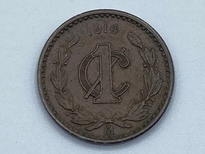 MEXICO 1 CENTAVO 1914 COIN KM#415 BRONZE CIRCULATED - Image 1 of 4