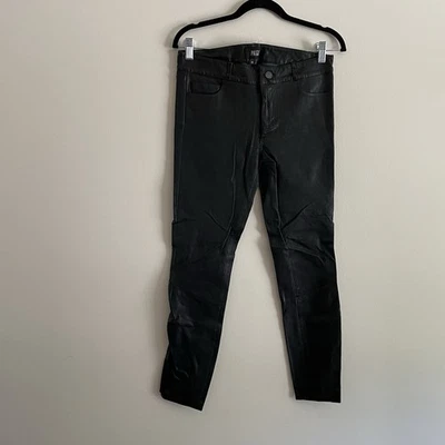 Pantalones al tobillo ajustados Paige para mujer 28 cuero genuino motociclista grunge tiro bajo Verdugo Foto 1 de 4
