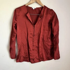 Cos Silk Blouse Top Size 8 Preppy Office - Picture 1 of 5