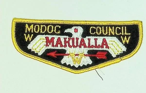 Makualla Lodge 437 Modoc Area Council OR F3b Twill Flap DYL Bdr (PK1160) - Picture 1 of 2