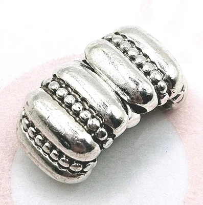 Pandora Charm Clip "Crazy-Verrückt" 790446 Punkte Rillen Silber Original  - Bild 1 von 4