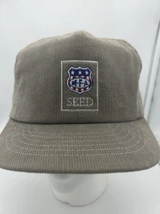 Vintage Swingster USA Cord MFA Öl bestickt Logo Trucker Mütze USA Druckknopf - Bild 1 von 9