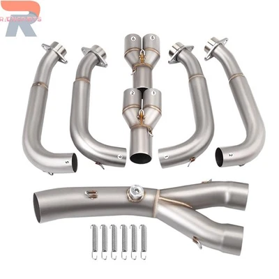 Sistema de tubos de escape tubos de cabezal aptos para Yamaha YZF R6 2006-2017 2018 2019 2020 Foto 1 de 4
