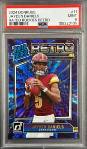 2024 DONRUSS JAYDEN DANIELS RATED ROOKIE RETRO #11 MINT GEM MT 💎PSA 9 - Photo 1/6