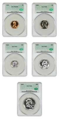 1959 1C-50C Proof Set CACG PR66-67 - Proof Sets - Image 1 of 4