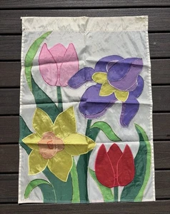 Bandiera da cortile fiori primavera vintage anni 90 veranda giardino esterno 27” x 38” - Foto 1 di 4