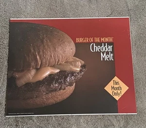 Vintage 1992 McDonalds Burger Of Month Cheddar Melt Translite 19 X 15 1/2” - Bild 1 von 2