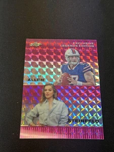 Josh Allen / Hailee Steinfeld 2024 Leaf Metal Dual Pink Mosaic /10 RC - Picture 1 of 2