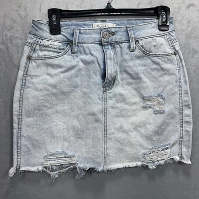 Falda vaquera elástica Jean Mudd FLX para mujer talla 7 desgastada Foto 1 de 4