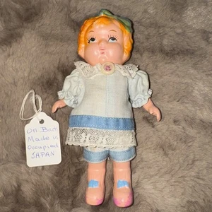 Vintage Bisque 6 Inch Doll With String Arms Made In Occupied Japan - Picture 1 of 14