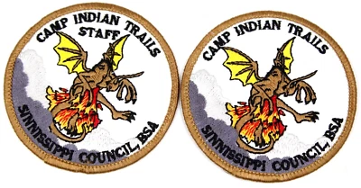 STAFF Participant Camp Indian Trails Glacier's Edge Council Patch Set WI IL - Image 1 of 2