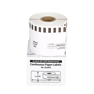 Non-OEM Fits BROTHER DK-2205 PINK Continuous Labels - (2) Rolls of 100' - Picture 1 of 8