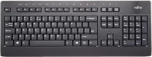 Teclado USB Fujitsu KB955 negro Slim Office PC Business Laptop QWERTY US - Imagen 1 de 2