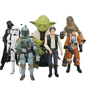 Star Wars Disney Store Talking Action 13" To 16" Figures Lot Of 7 Legendary Yoda