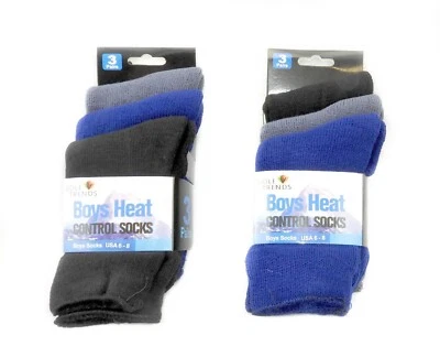 Paquete de 6 calcetines térmicos suaves cálidos suaves cómodos de mezcla de algodón para niños Foto 1 de 4