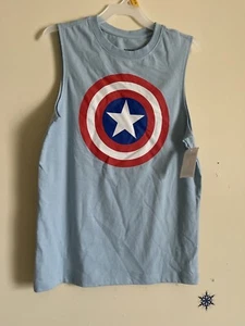 Boys Marvel Captain America Muscle T-Shirt Size XXL (18) NWT - Picture 1 of 2