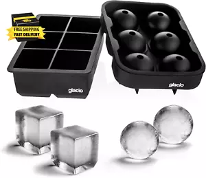 Ice Cube Mold Combo – Large Silicone Maker for Whiskey and Cocktails – Perfect f - Picture 1 of 7