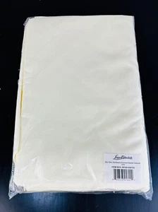 90" X 156" Ivory Rectangular Wedding Banquet Party Polyester Fabric Tablecloth - Picture 1 of 3