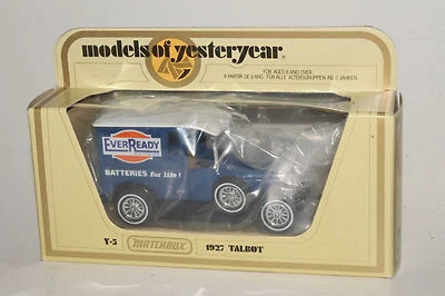 MATCHBOX MODELS OF YESTERYEAR Y-5 1927 TALBOT, EVERREADY BATTERIES, BOXED - Image 1 of 4