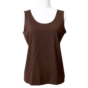 Chicos Microfeel Timeless Tank Top L (2) Brown - Picture 1 of 7