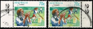Australia 1989 - 70c Cricket 2K Left & Right Reprints Used. - Bild 1 von 1