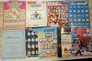 9x Cross Stitch Embroidery And Needlework Magazines 1975 1983 1987 - Picture 1 of 20
