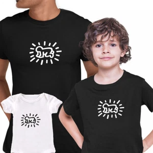 T-shirt cuore Radiant Baby Pop Art Talking Heads design astratto adulti bambini - Foto 1 di 28