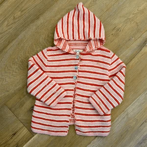 Blabla Hooded Red/Pink Sweater with Buttons (2y) - Picture 1 of 6
