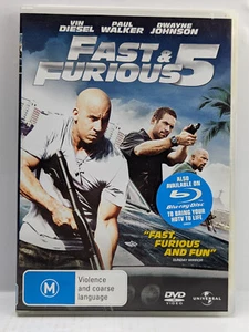 Fast & Furious 5 DVD Region 2,4,5 PAL PreOwned Vin Diesel Paul Walker Sung Kang - Picture 1 of 7