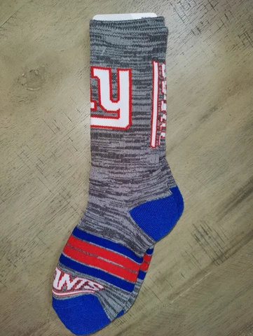 New York Giants Mens Charcoal Marble NFL Team Crew Socks Medium Cover