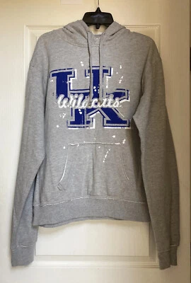 University Of Kentucky Wildcats Mujer Gato Pájaro Asiento Pintura Salpicaduras Sudadera con Capucha Gris Foto 1 de 4
