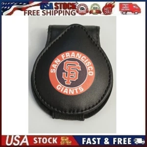 San Francisco Giants Black Leather Sunglasses Holder Clip For Car Sun Visor S-2 - Picture 1 of 9