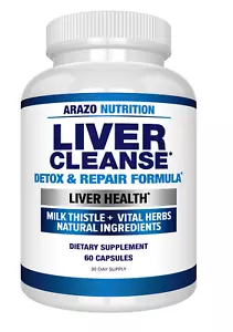 Liver Cleanse Detox & Repair Formula – Milk Thistle Herbal Support Supplement: S - Picture 1 of 8