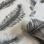 Belgravia Ciara Glitter Textured Wallpaper - Feather & Plain - Choose Colour