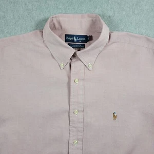 Ralph Lauren Shirt Men's Size 16½ Pink Yarmouth Pinpoint Oxford Pony Long Sleeve - Picture 1 of 15