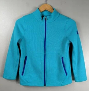 Spyder Teal Zip Up Jacket Woven Knit Inner Fleece, Thick, Youth Large 14 / 16 - Picture 1 of 15