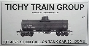 Tichy HO  ICC Class 103  60" Dome tank car kit 4025 - Picture 1 of 3