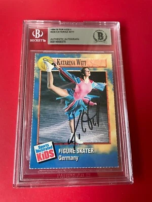 Katarina Witt 1994 SI For Kids II Olympic Card Signed Auto Beckett BAS Slabbed - Image 1 of 2