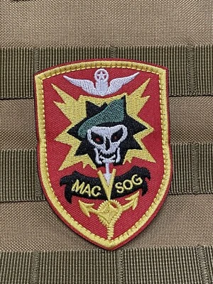 Special Forces MACV SOG Morale Patch SF Covert Classified Hook Loop - Image 1 of 3