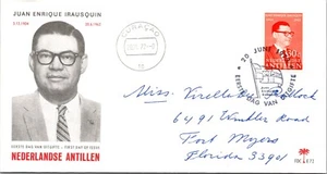 Netherlands Antilles 1972 FDC - Juan Enrique Irausquin - Curacao - J8510 - Picture 1 of 2