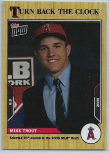 2021 Topps Now Turn Back The Clock Mike Trout #70 Angels 2009 25th Draft Pick RC - Picture 1 of 2