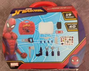 Kids Spider-Man Handyman Suitcase 19 Piece Tool Set With 40 Stickers - Picture 1 of 3